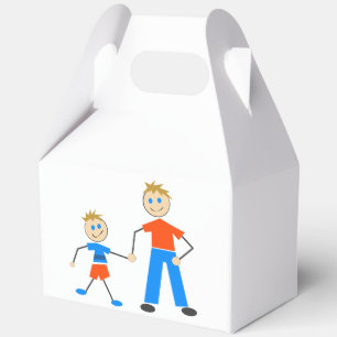 Schattig figuur en Son Stick figuur voorkeur dozen Bedankdoosjes