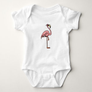schattig flamingo-baby-bodysuit romper