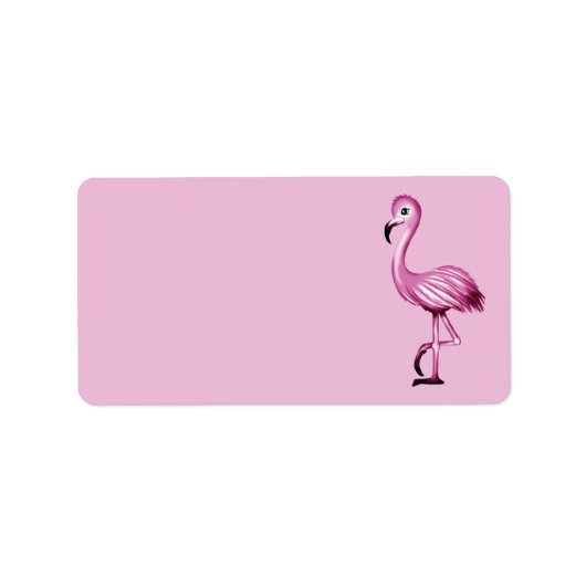 schattig flamingo etiket (Voorkant)