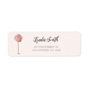 Schattig Flamingo Retouradres Etiket