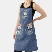 Schattig Fluffy Cat All-Over Print Schort (Insitu)