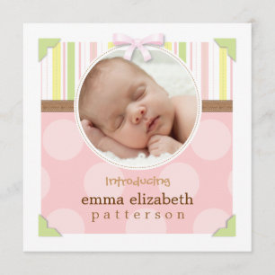 Schattig Foto Lijst Baby Girl - Aankondiging van g