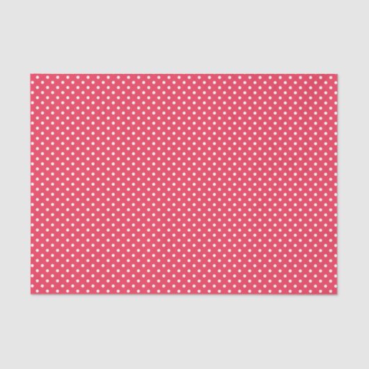 Schattig Framboos Roze & Wit Polkadots Tissuepapier (Voorkant)