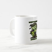 Schattig Frankenstein-monster met knuffel Koffiemok (Voorkant links)