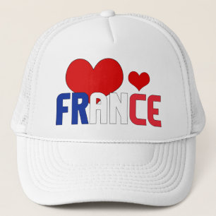 Schattig Frankrijk vlag Harten Patriotic Trucker Pet