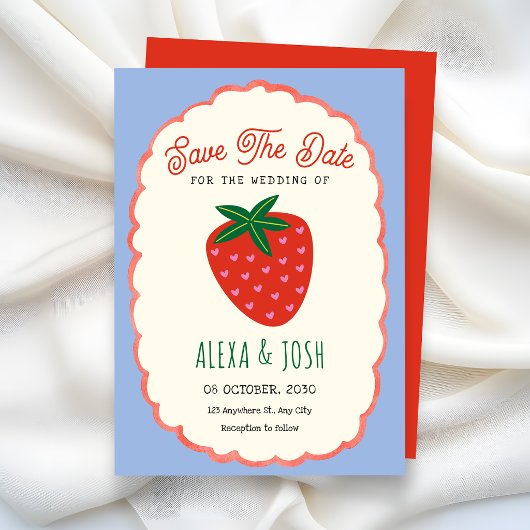 Schattig fruit save the date