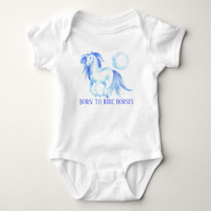 schattig geboren op paarden Baby Bodysuit