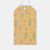 Schattig Geel Kerstfeest Cadeaulabel (Achterkant)