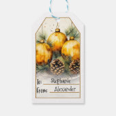 Schattig geel kerstversiering – feestelijk (2) cadeaulabel (Achterkant)