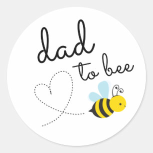 Schattig geel papa om bij te zijn ronde sticker