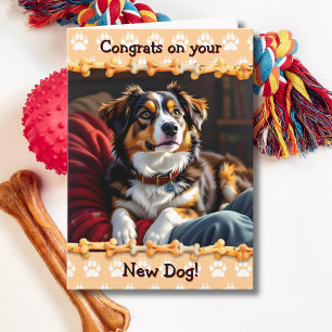 Schattig Gefeliciteerd met je nieuwe hond Kaart