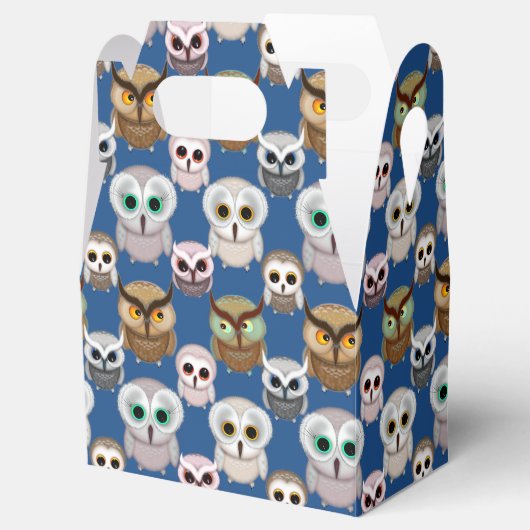 Schattig geïllustreerd gebruikerspatroon bedankdoosjes (Geopend)