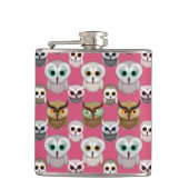 Schattig geïllustreerd gebruikerspatroon heupfles (Voorkant)