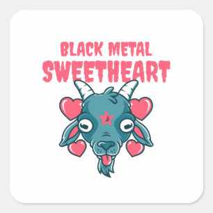 schattig geitenkop baphomet vierkante sticker