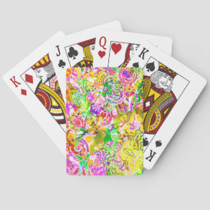 Schattig gekleurd lente abstract bloemmotief pokerkaarten
