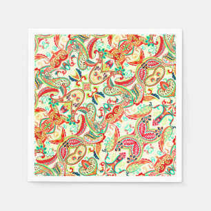 Schattig gekleurd paisleymotief servet