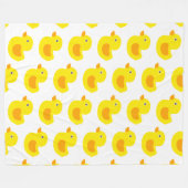 Schattig gele rubberoplaadbonken fleece deken (Voorkant (Horizontaal))