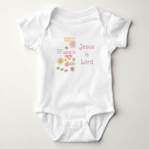 Schattig geloof pastel retro bloem vlinder romper