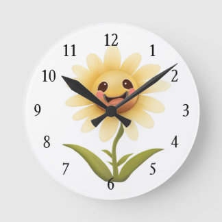 Schattig Gelukkig Geel Bloem Ronde Klok