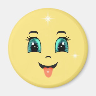 Schattig Gelukkig Gezicht Emoji Magneet