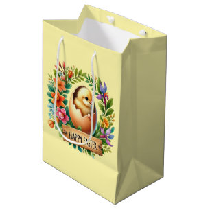 Schattig gelukkig Pasen kuiken Medium Cadeauzakje