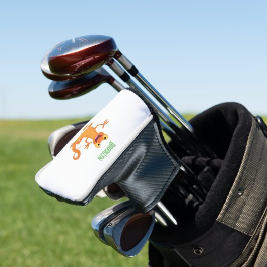 Schattig gelukkig sinaasappel dansen salamander golfheadcover (Insitu)