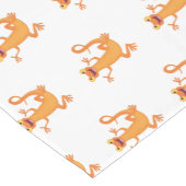 Schattig gelukkig sinaasappel dansen salamander korte tafelloper (Hoek)