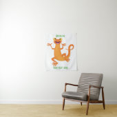 Schattig gelukkig sinaasappel dansen salamander wandkleed (In situ)