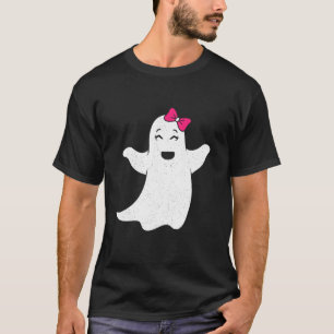 Schattig gelukkig spook met roede vlinderdas voor  t-shirt