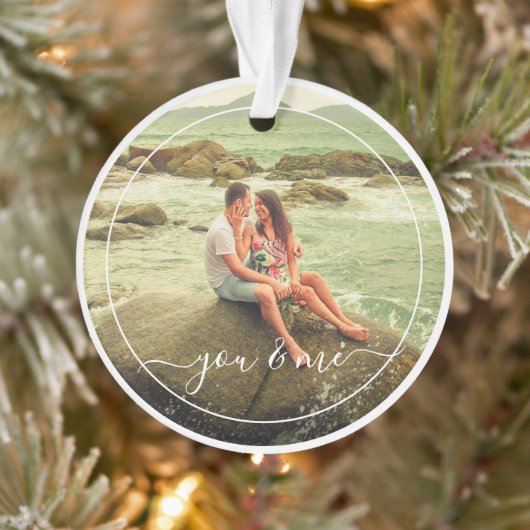 Schattig gelukkig u en ik in liefde classy elegant ornament (Boom)