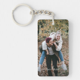 Schattig gelukkig u en ik in liefde classy elegant sleutelhanger