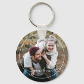 Schattig gelukkig u en ik in liefde classy elegant sleutelhanger (Voorkant)