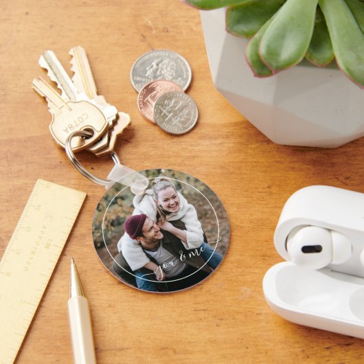 Schattig gelukkig u en ik in liefde classy elegant sleutelhanger (Bureau)