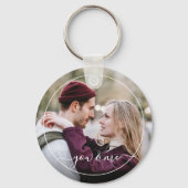 Schattig gelukkig u en ik in liefde classy elegant sleutelhanger (Achterkant)