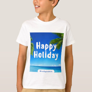 Schattig gelukkig vakantiedesign t-shirt