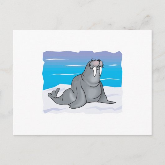schattig gelukkig walrus briefkaart (Voorkant)