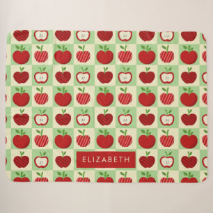 Schattig Gepersonaliseerd Appelpatroon Geruite Coz Sherpa Deken