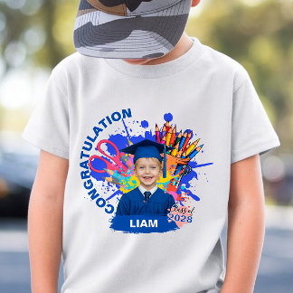 Schattig Gepersonaliseerd Foto Kleuterschool Afstu T-shirt