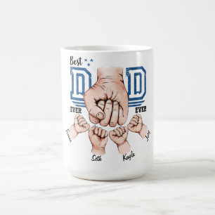 Schattig gepersonaliseerd papa vuist bump koffiemok