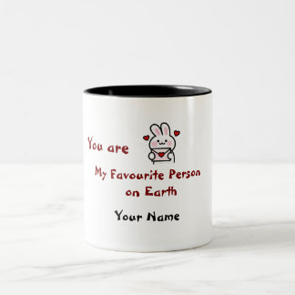 Schattig Gepersonaliseerd Romantisch Liefdescadeau Tweekleurige Koffiemok