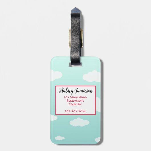 Schattig gepersonaliseerd roze meisje boho bloem p bagagelabel (Achterkant verticaal)