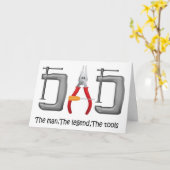 schattig gereedschap, DAD, Vaderdag groeten Kaart (Gele Bloem)