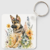 Schattig-German Shepherd Dog Sleutelhanger (Achterkant)