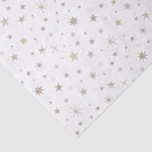 Schattig geslacht neutrale witte zilveren ster ba Tissuepapier (Detail)