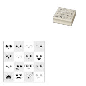 Schattig gezicht rubberstempel (Gestempeld)