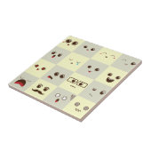 Schattig gezicht tegeltje (Zijkant)