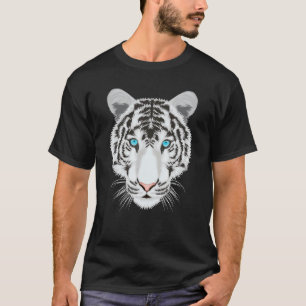 schattig gezicht witte tijger blauwe ogen grote ka t-shirt