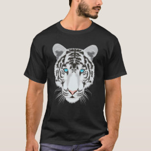 schattig gezicht witte tijger blauwe ogen liefhebb t-shirt