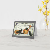 Schattig Ghost Halloween Note Kaart (Gele Bloem)