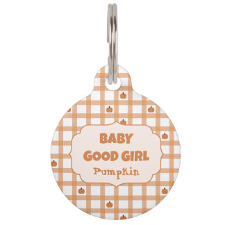 Schattig Gingham Pompoen Baby Meisje Huisdierpenning
